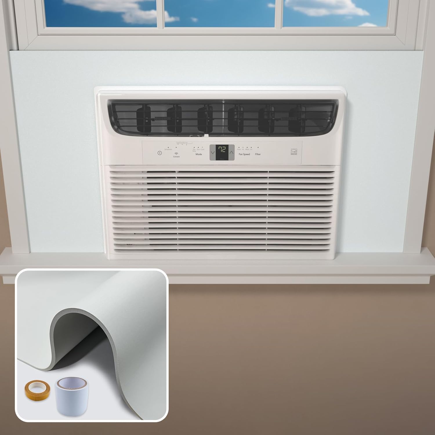 Draft-Blocking Window Air Conditioner Seal