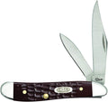 Case WR XX Pocket Knife Brown Synthetic Jigged Peanut - Small Working