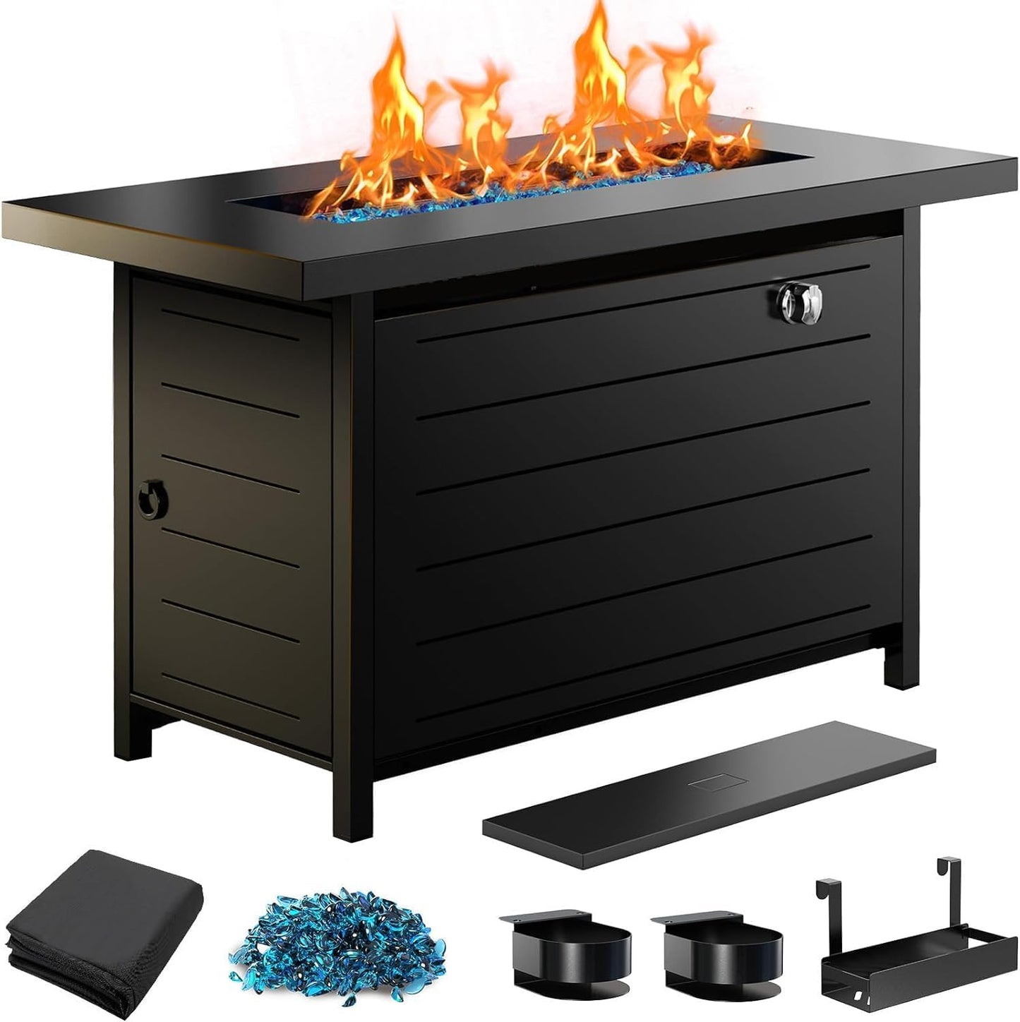 Ciays 43 Propane Fire Pit: Cozy Outdoor Ambiance & Storage