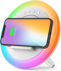 Bluetooth Speaker with Lights and Wireless Charging - 4-in-1 Bedside