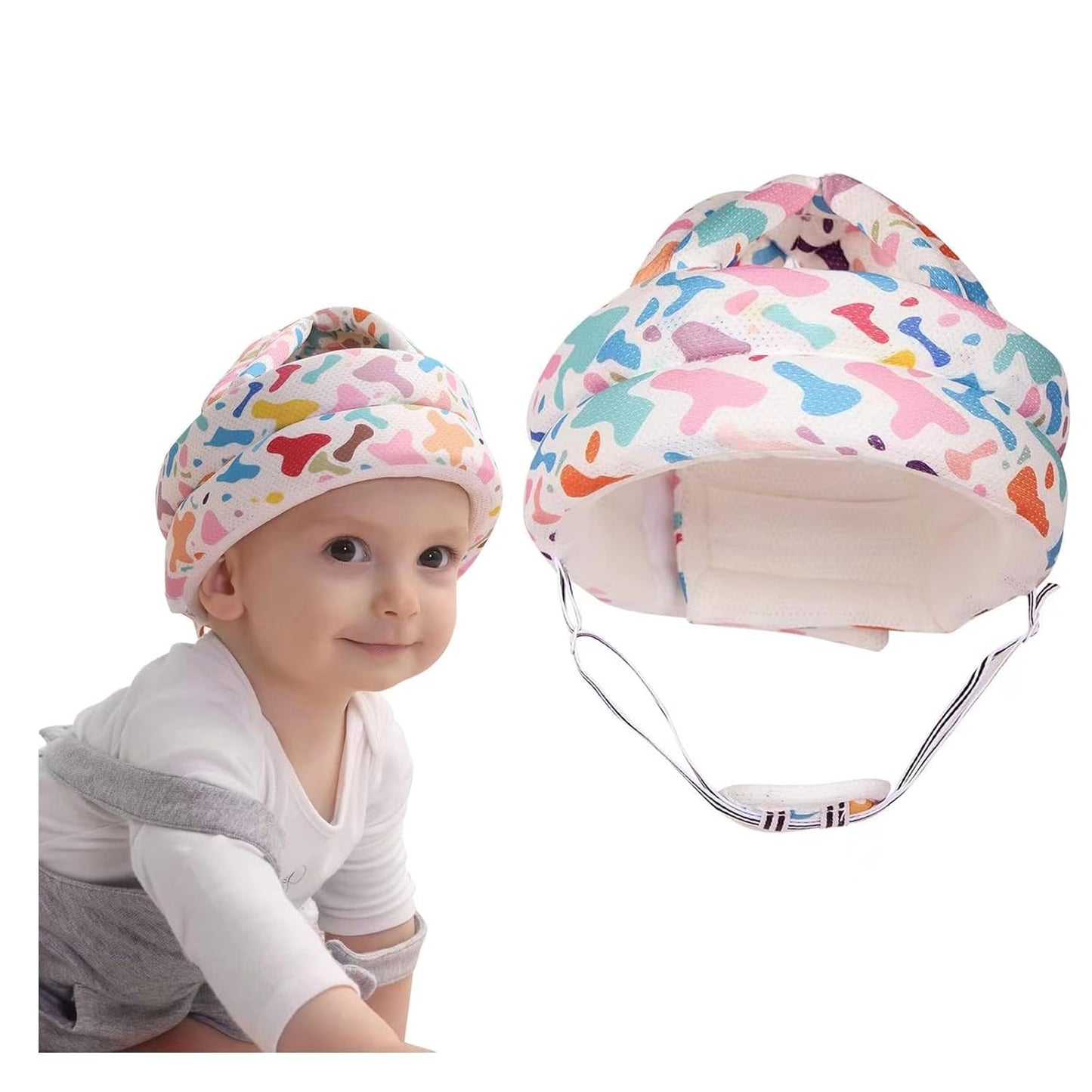Protective Baby Helmet & Knee Pads Set for Safe Play
