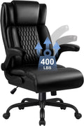 Comfortable Big & Tall Leather Office Chair - Lumbar Support - VENDORZ