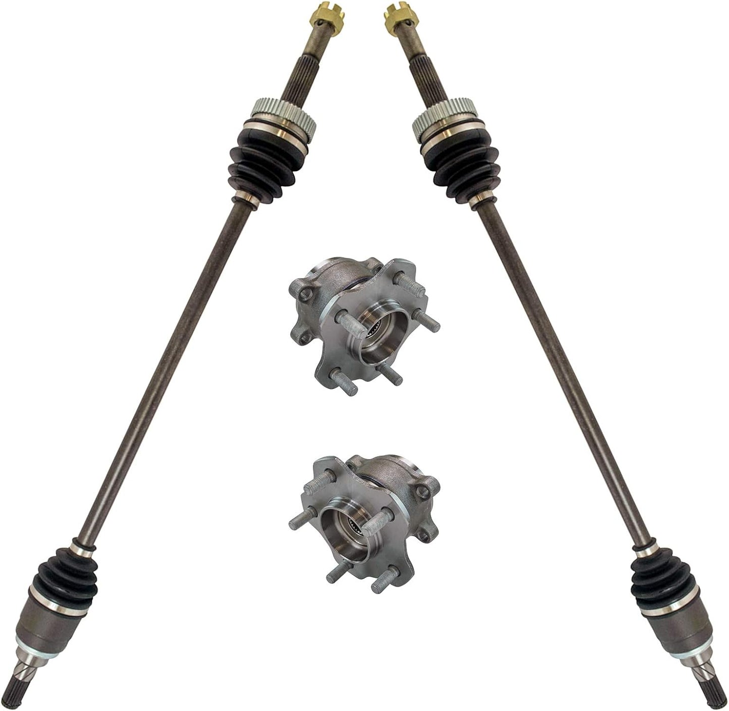TRQ Drivetrain Kit CV Axle Shaft Assembly for Nissan Rogue