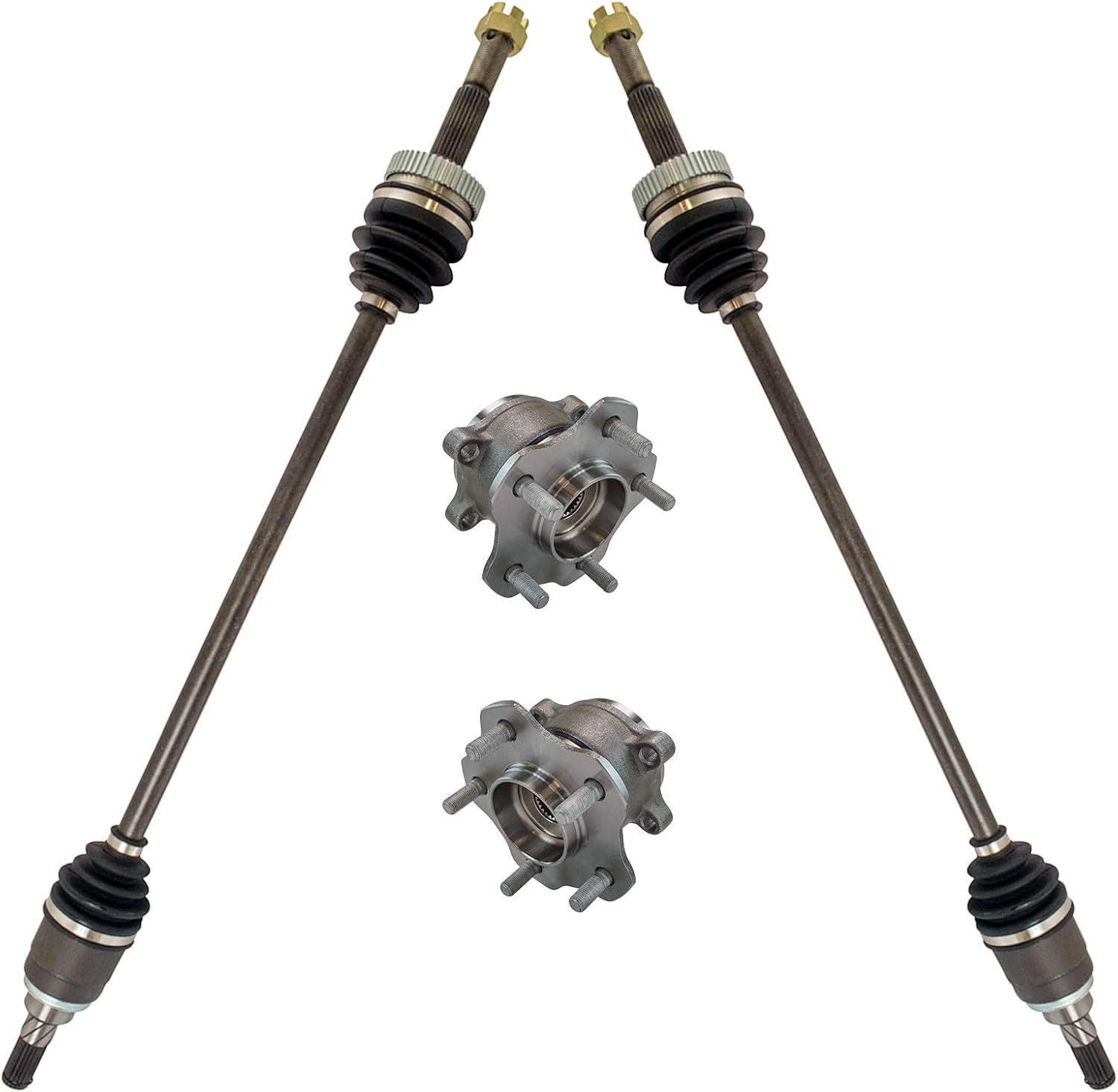 TRQ Drivetrain Kit CV Axle Shaft Assembly for Nissan Rogue
