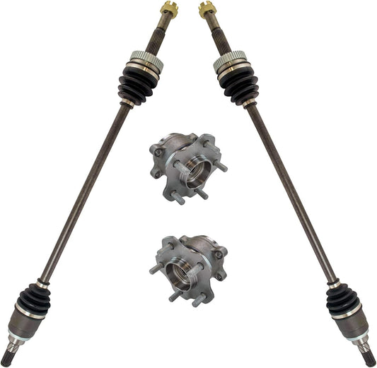TRQ Drivetrain Kit CV Axle Shaft Assembly for Nissan Rogue