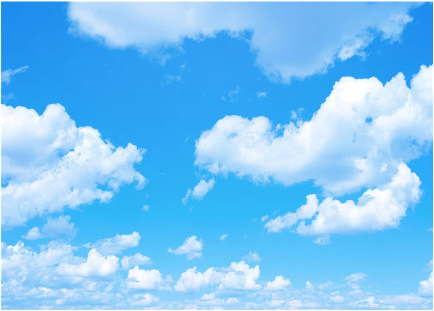 XLL 10x8FT Fabric Blue Sky White Clouds Photography Backdrop