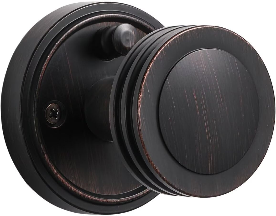 Oil Rubbed Bronze Door Knob for Bedroom and Bathroom Privacy