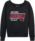Arizona Cardinals Womens Slouchy Crewneck Pullover - Lightweight Game