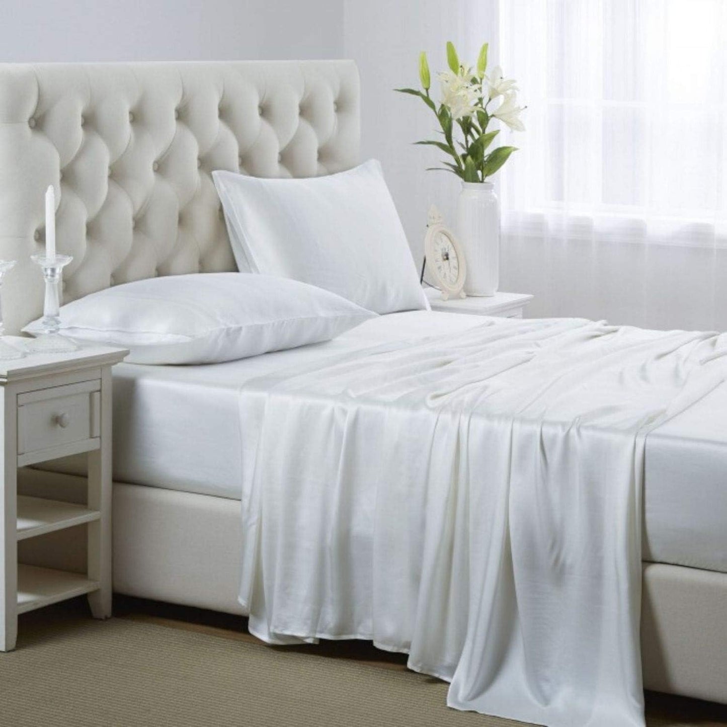 Luxurious California King Satin Bed Sheet Set for Ultimate Comfort