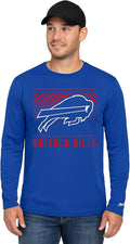 Zubaz NFL Men's Long Sleeve Team Graphic T-Shirt (Style M596)