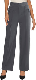 SEMARO Womens High Waist Dress Pants - Wide Leg Stretch Work Trousers