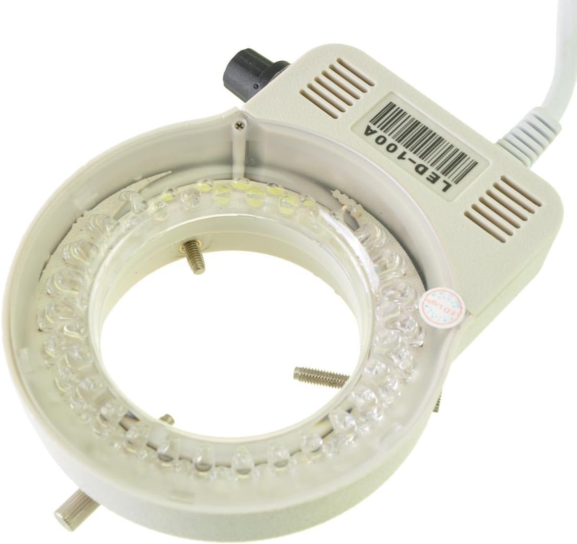 LED Microscope Ring Light with Built-in Dimmer 80 LEDs