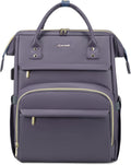 Leather Laptop Backpack for Women 18 in - Durable Travel Work Bag