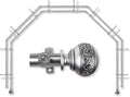 Nadeen 5-Sided Double Bay Curtain Rod - Satin Nickel