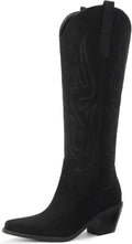 Pasuot Western Cowboy Boots for Women - Knee High Wide Calf Style