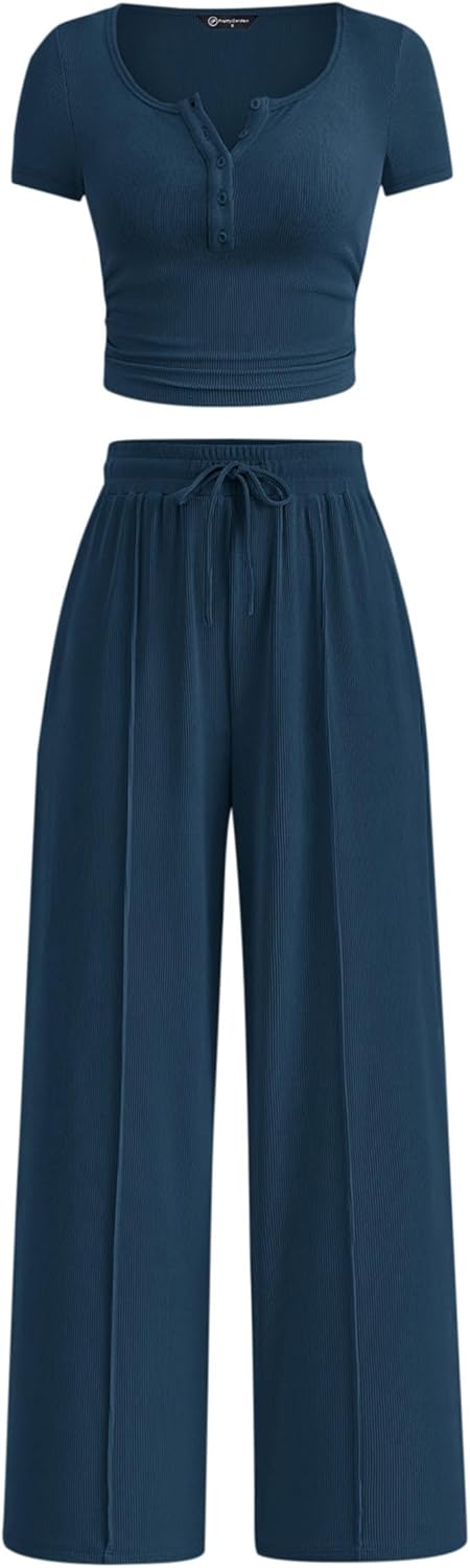 PRETTYGARDEN Womens 2 Piece Outfits for Summer 2025 Comfort