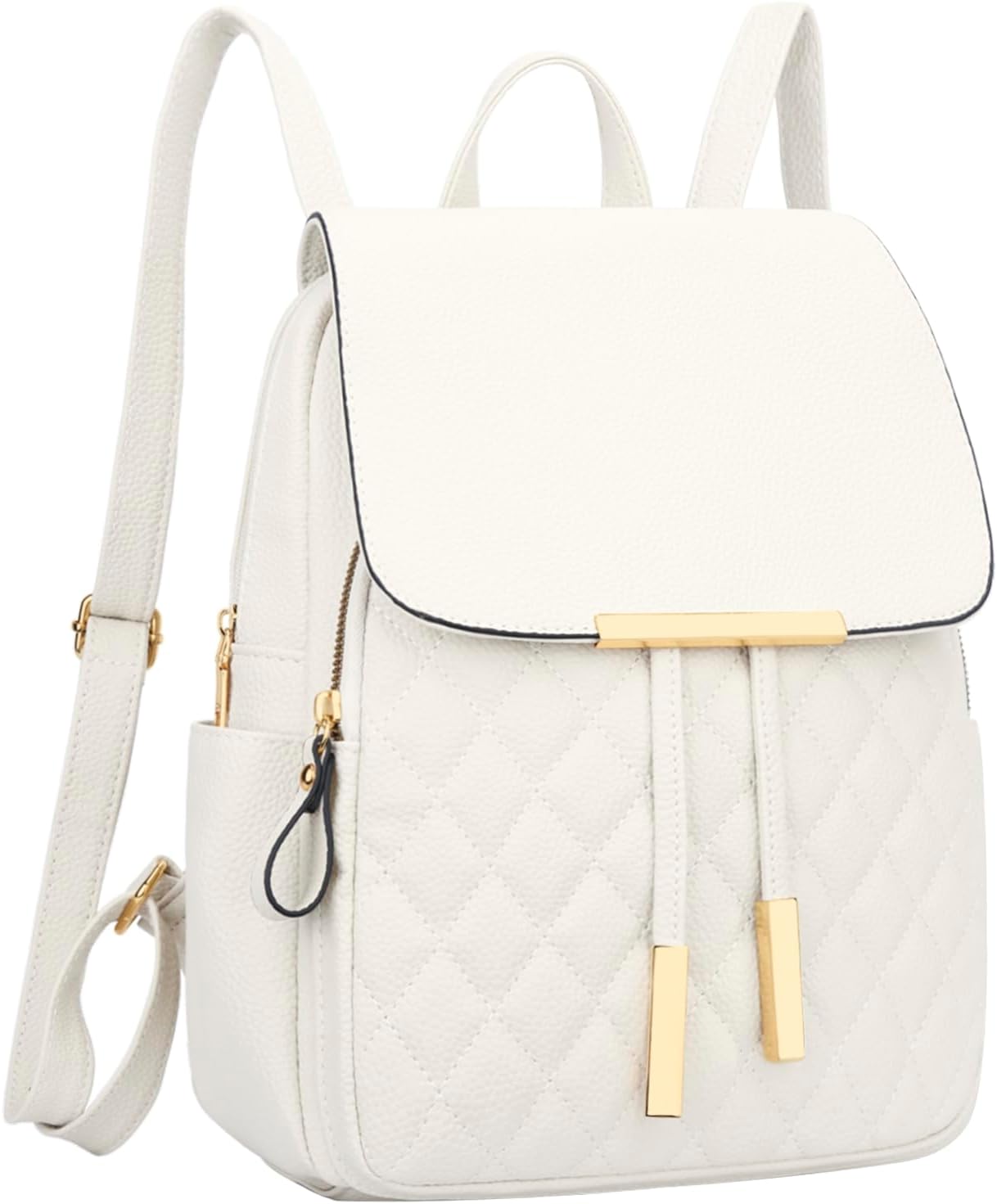 KKXIU Quilted Trendy Leather Backpack Purse for Women Travel