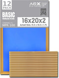 16x20x2 Air Filter Comparable to MPR 100 - 12 Pack, Low Restriction