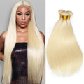 613 Bundles Human Hair 12A Grade Straight Blonde Bundles - 3 Pack