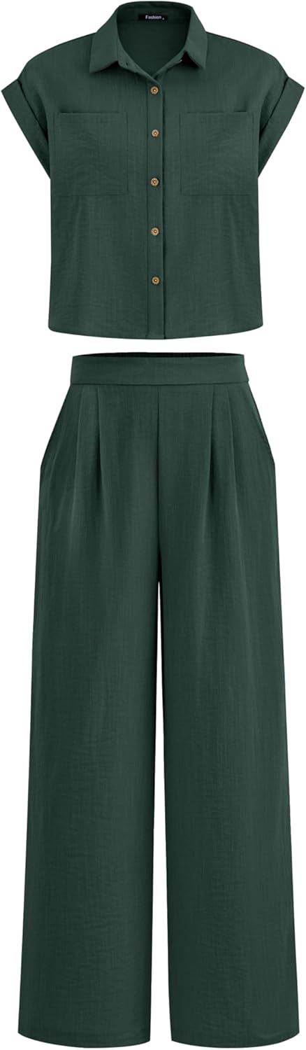 PRETTYGARDEN Womens 2 Piece Sets for Summer Vacation Outfits