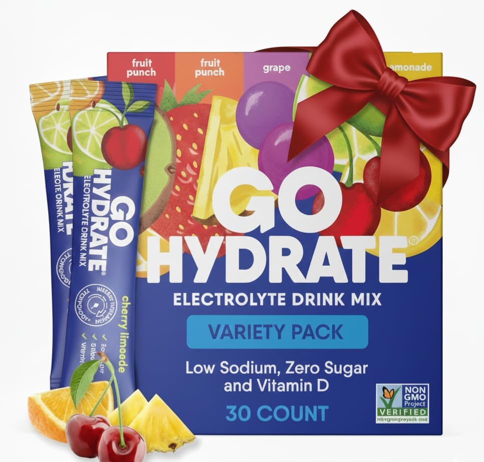 GoHydrate Low Sodium Electrolytes Powder for Instant Hydration