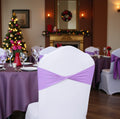 Spandex Chair Sashes 125 Pack Lavender - Stretch Bands for Events