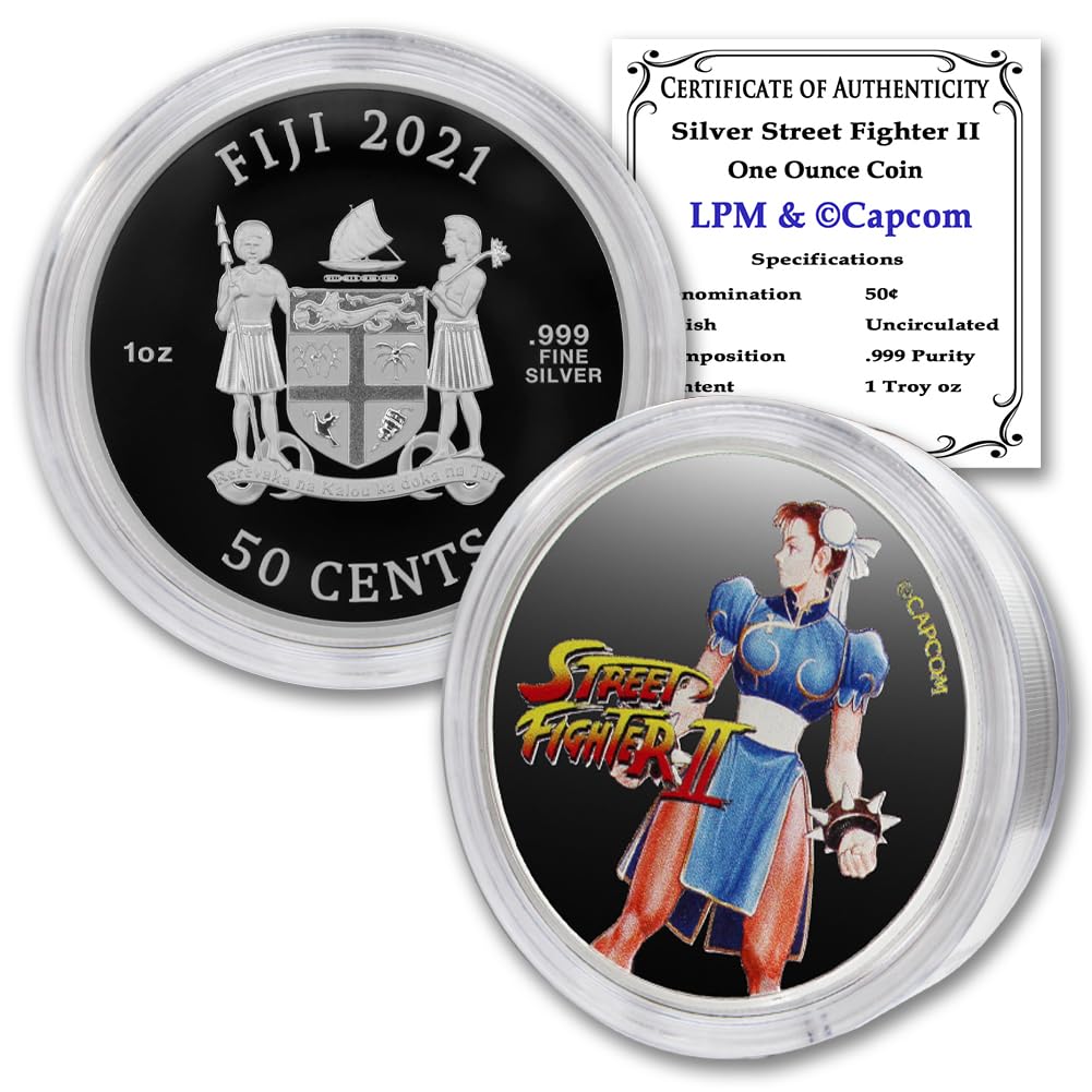 2021 1 oz Silver Fiji Street Fighter II Chun-Li Coin Review