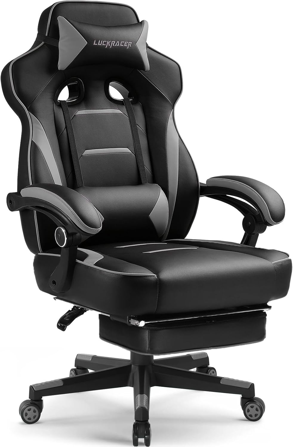 GTPLAYER Racing Style Gaming Chair: 350lb Capacity & Lumbar Support
