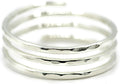 Sterling Silver adjustable wire wrap coil ring - Comfortable, USA
