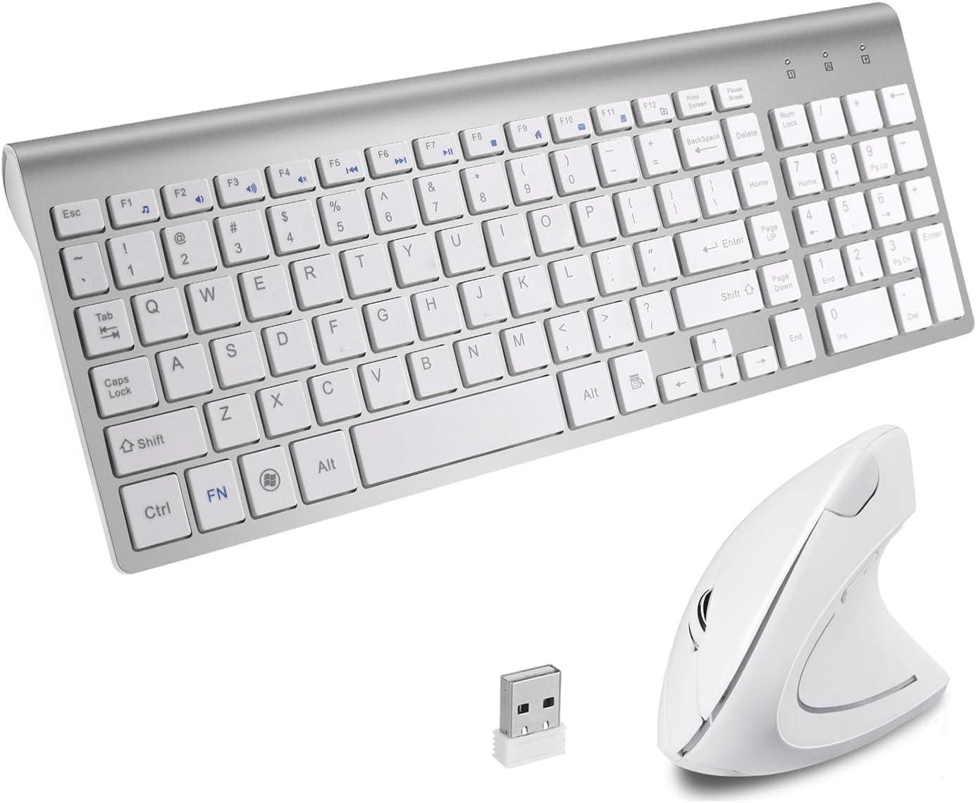 Fonicer Wireless Ergonomic Mouse & Keyboard Combo - Ultimate Portability!