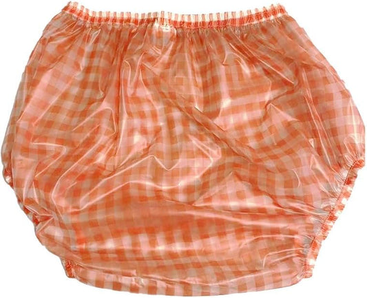 Haian Waterproof High-Waist Incontinence Pants - Red Plaid (S)