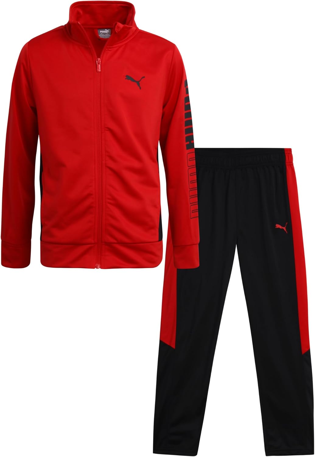 PUMA Boys' Pants Set - Stylish Athletic Zip Up Jacket & Joggers