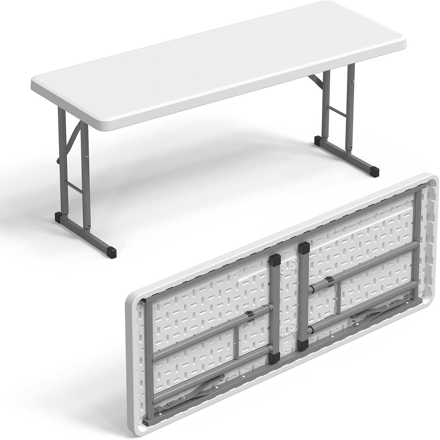 VINGLI 4 FT Narrow Folding Table for Home, Parties, and More