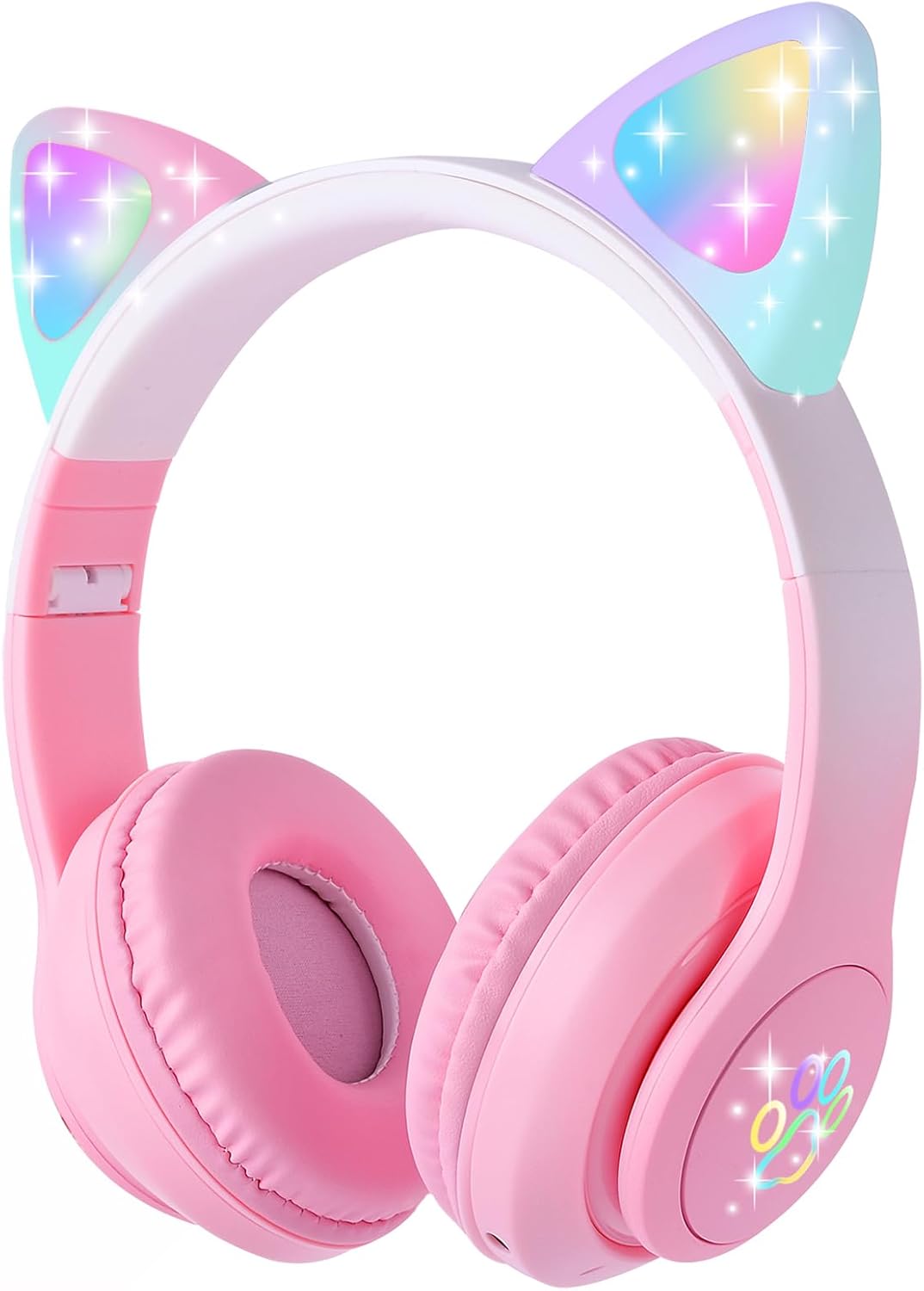 LED Cat Ear Bluetooth Headphones for Girls - HOYJACY