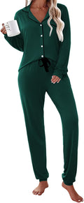 Ekouaer Women's Long Sleeve Sleep Set for Maximum Comfort