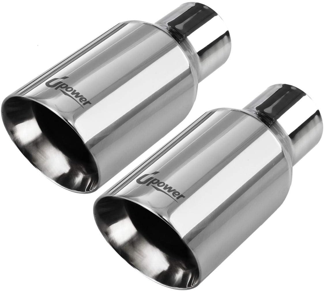 Upower Exhaust Tip Pack of 2 for 2.5 inch Inlet and 4 inch Outlet