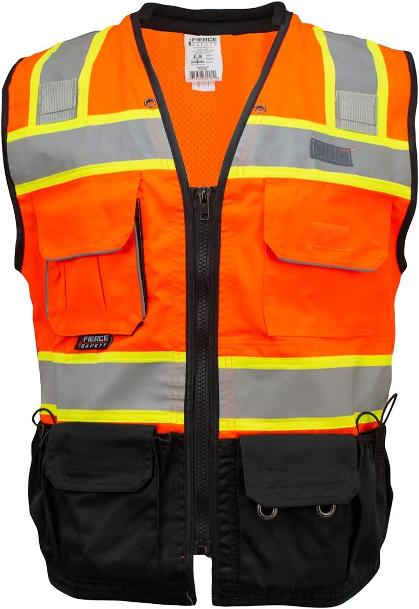 SU500 Premium Surveyors Class 2 Heavy Duty Vest with Pockets