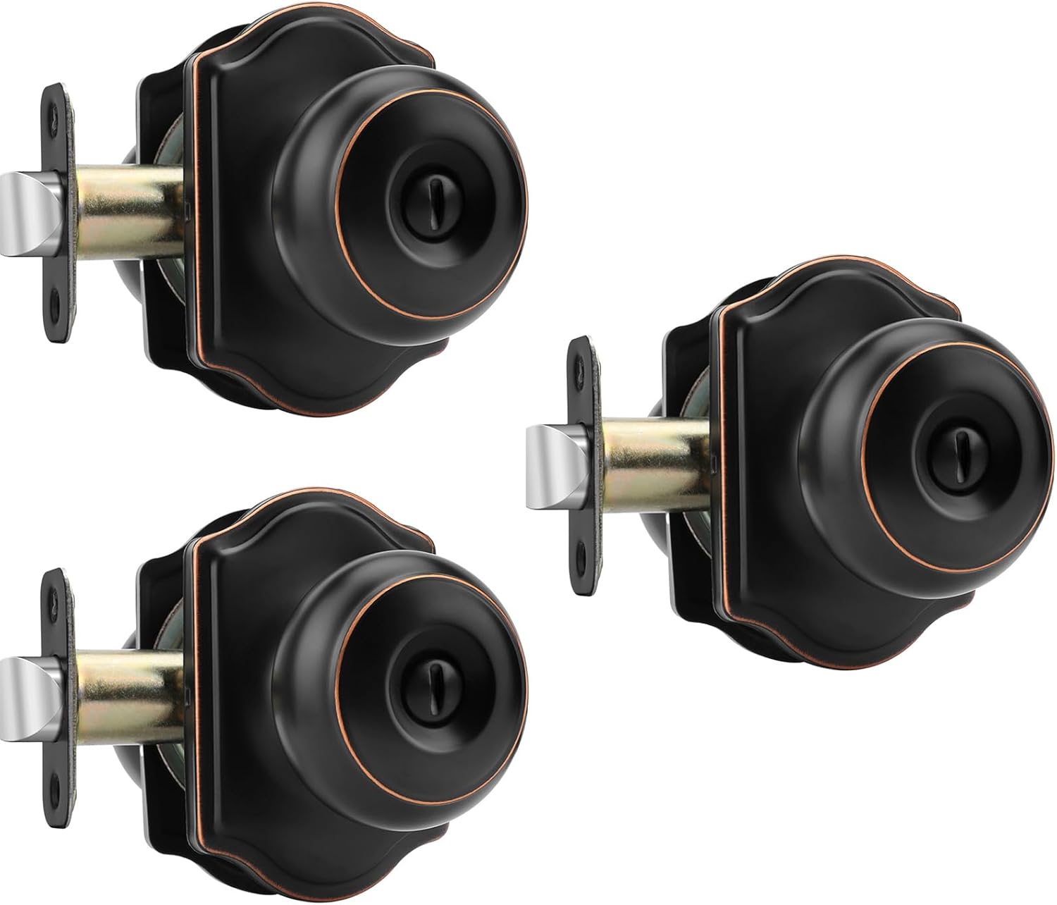 Haidms Oil Rubbed Bronze Door Knobs for Privacy and Durability
