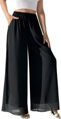 Palazzo Pants for Women Dressy Summer Casual Boho - Flowy Chiffon