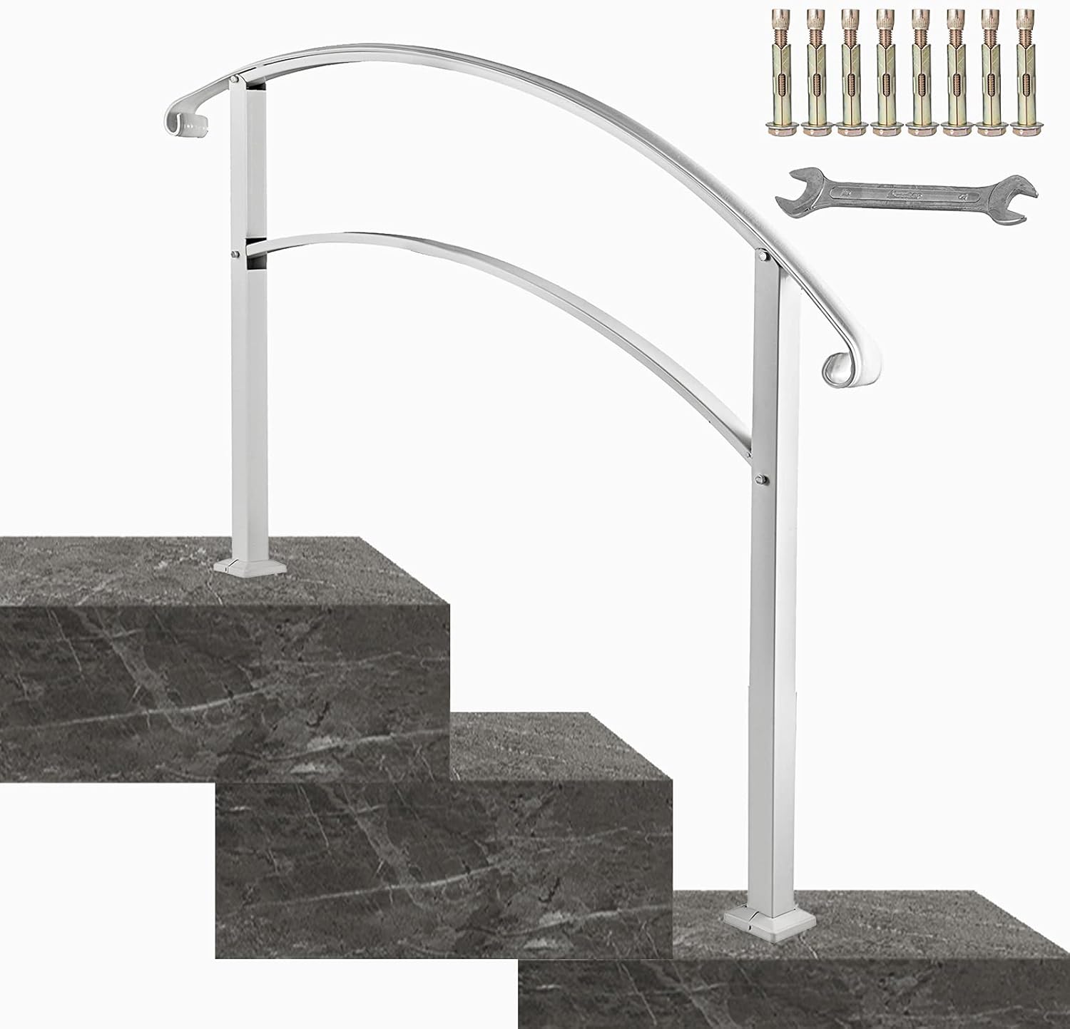 Happybuy Handrails for Outdoor Steps - Stylish and Durable Design