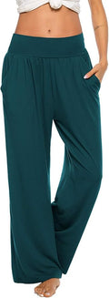 Womens Yoga Sweatpants Loose Wide Leg Lounge Joggers - Comfy Fit