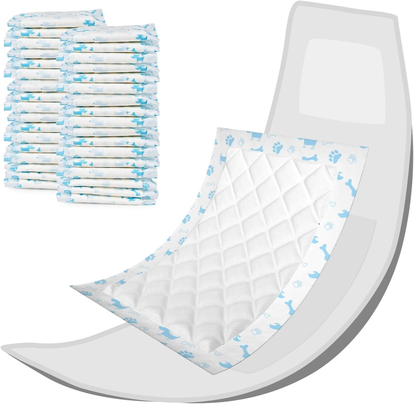 Ultra Absorbent Dog Diaper Liner Pads - Perfect for Marking & Incontinence