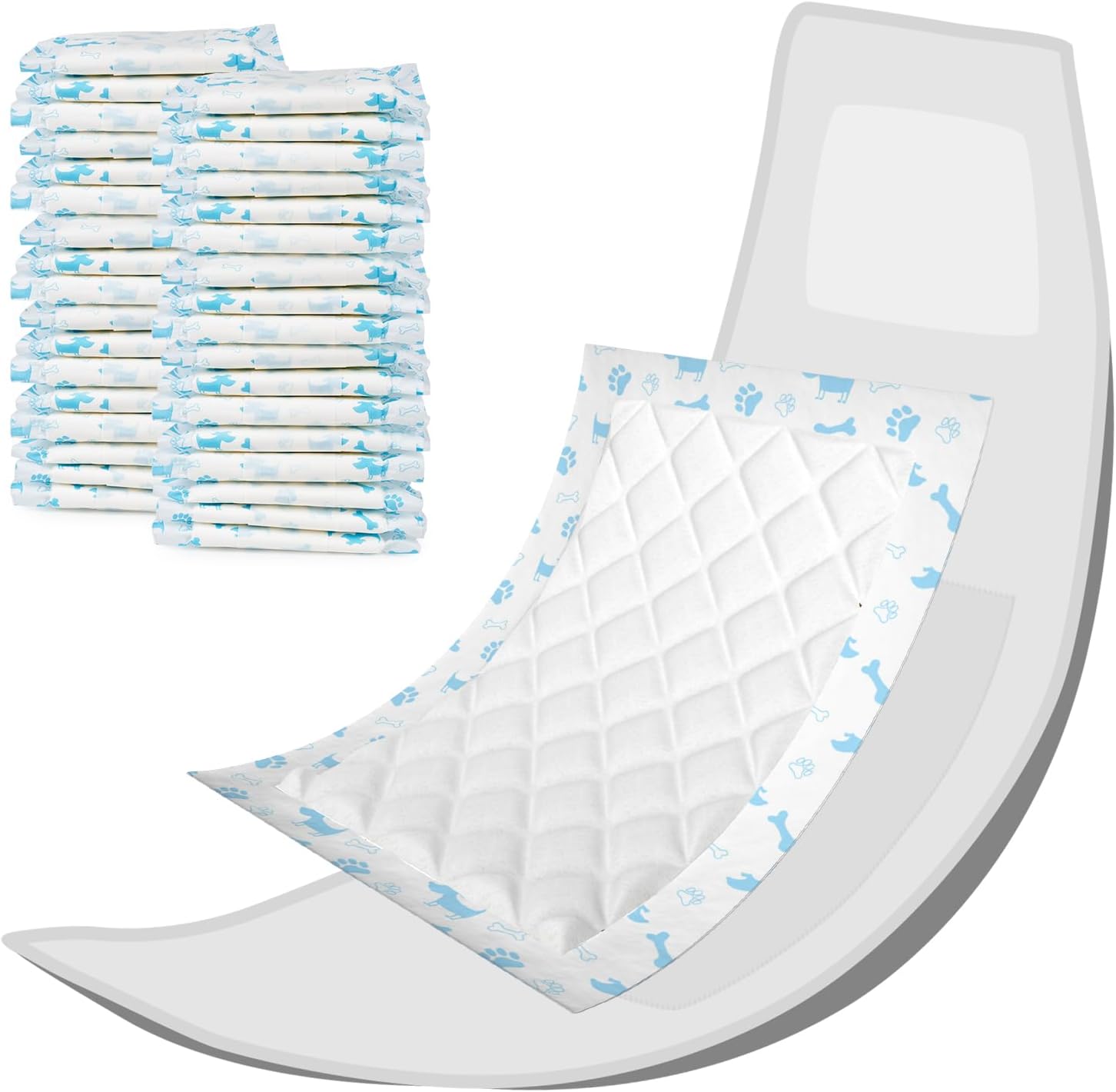 Ultra Absorbent Dog Diaper Liner Pads - Perfect for Marking & Incontinence