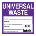 Accuform Hazardous Waste Label 6 in x 6 in Pack of 100 - Clear