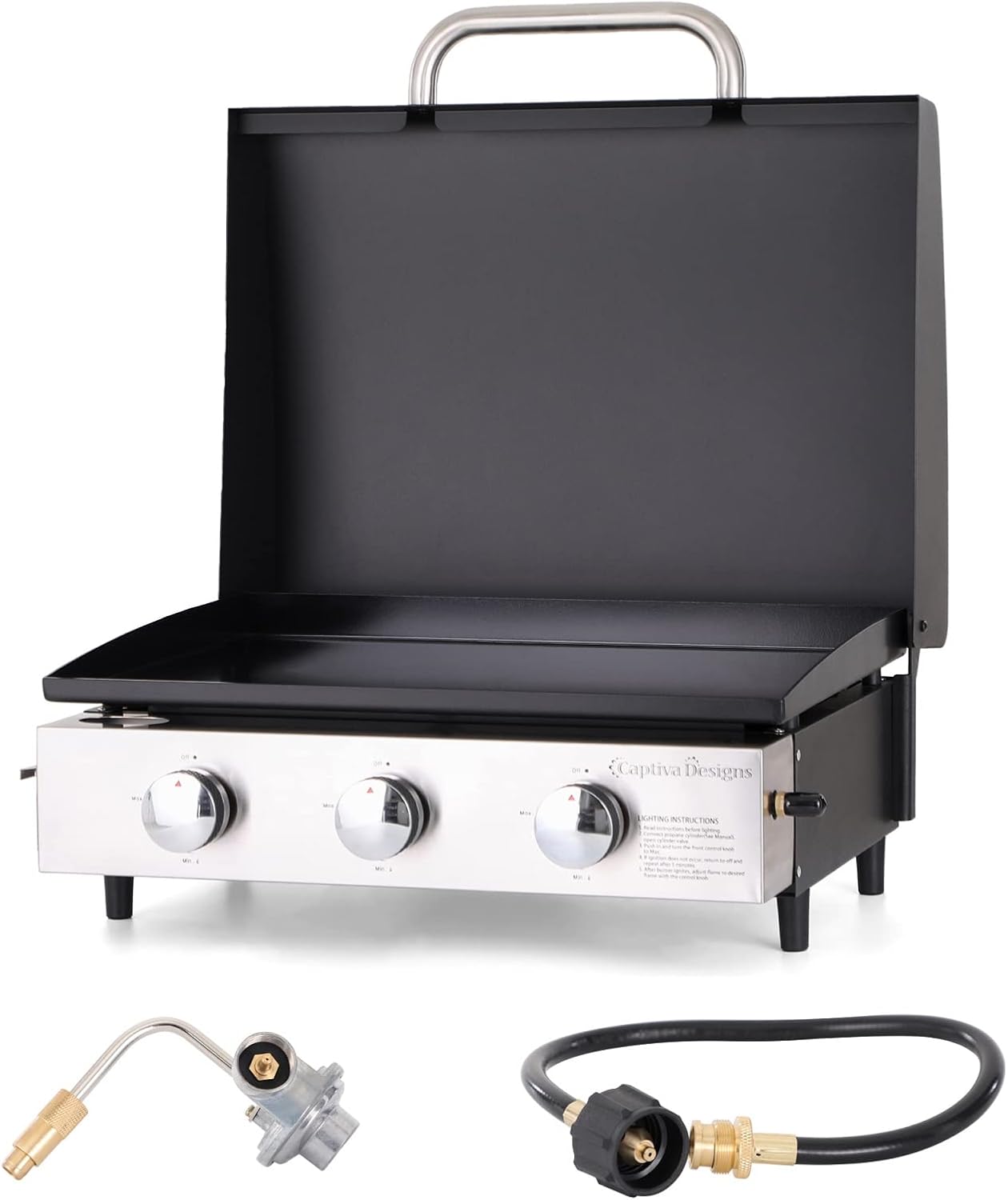 Sophia & William 22in Portable Gas Griddle for Outdoor Cooking