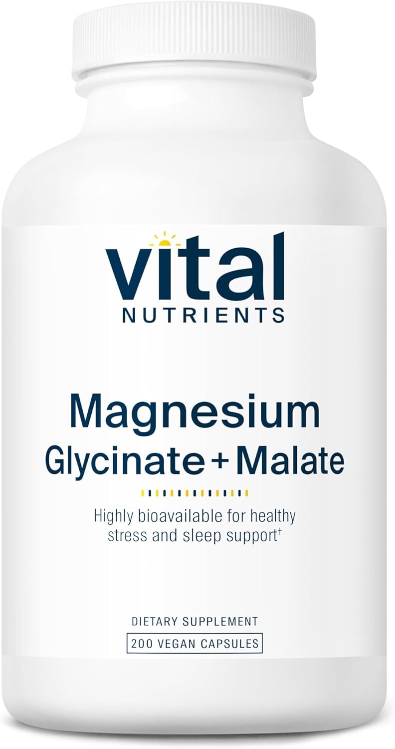Magnesium Glycinate + Malate Supplement for Relaxation and Health