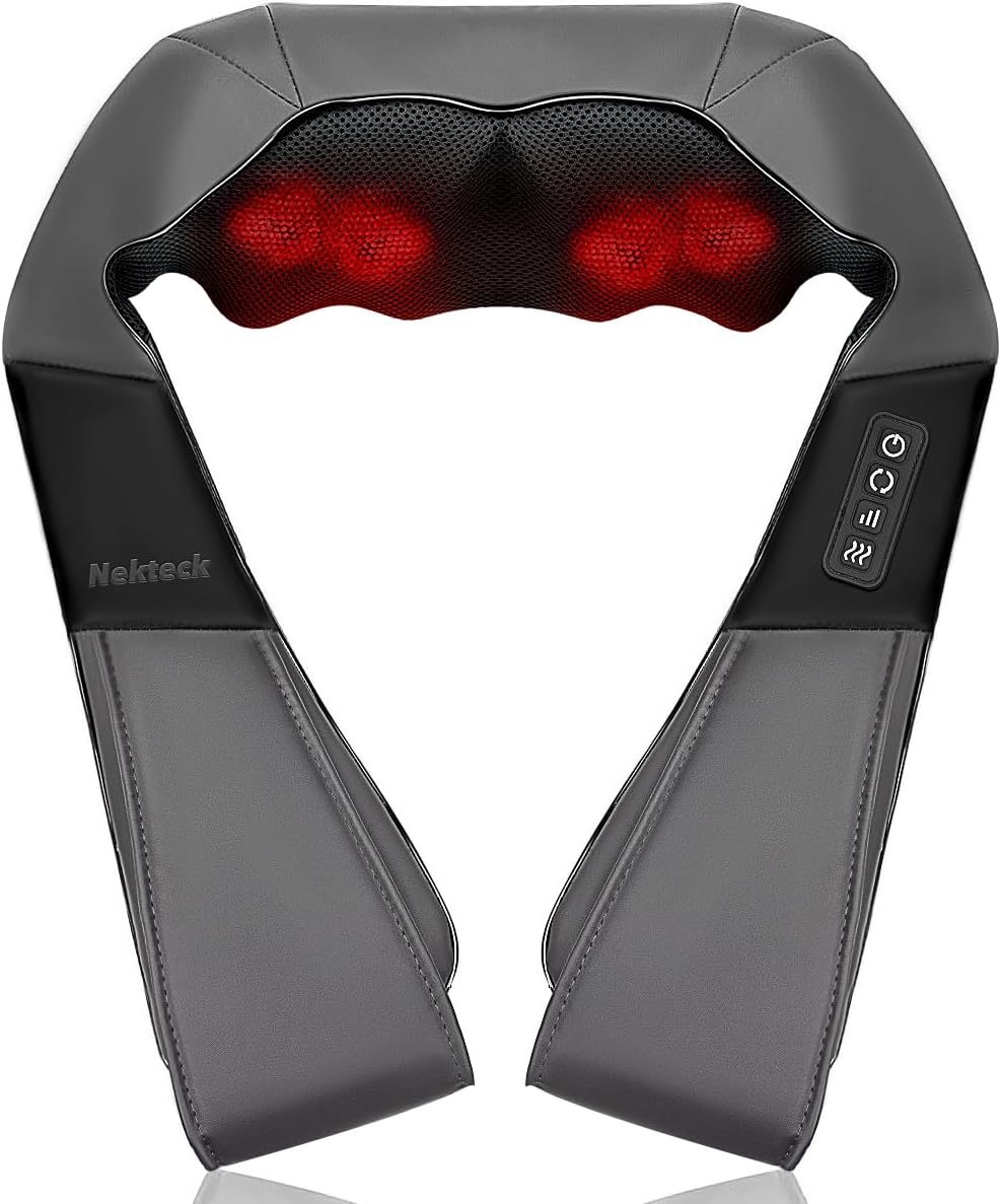 Nekteck Shiatsu Neck and Back Massager for Pain Relief