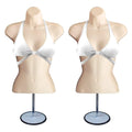 DisplayTown Female Mannequin Torso with Adjustable Metal Stand - Set