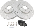 TRQ Front Brake Pad & Rotor Kit Premium G-Coated - Direct Fit