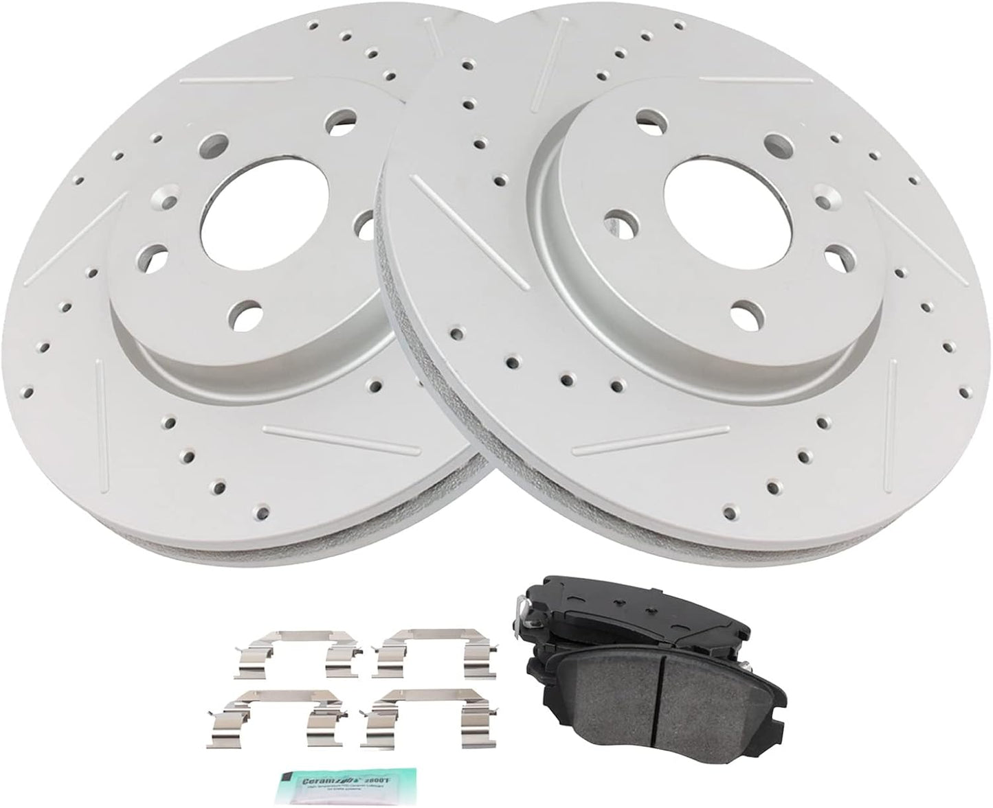 Premium G-Coated Semi-Metallic Brake Pad & Rotor Kit for Buick